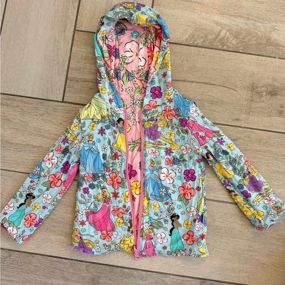 Posh Peanut Other - POSH PEANUT Bamboo Disney Light Blue Floral Princess Hooded Jacket 2T